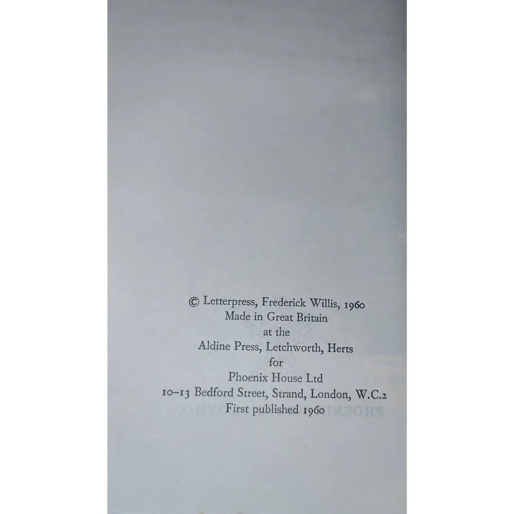 A Book Of London Yesterdays Frederick Willis Hardback 1st 1960 Phoenix House